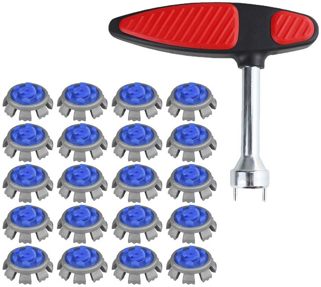 징크 골프화 스파이크징 교체 골프화징, 20개, 슬림락형, 렌치세트