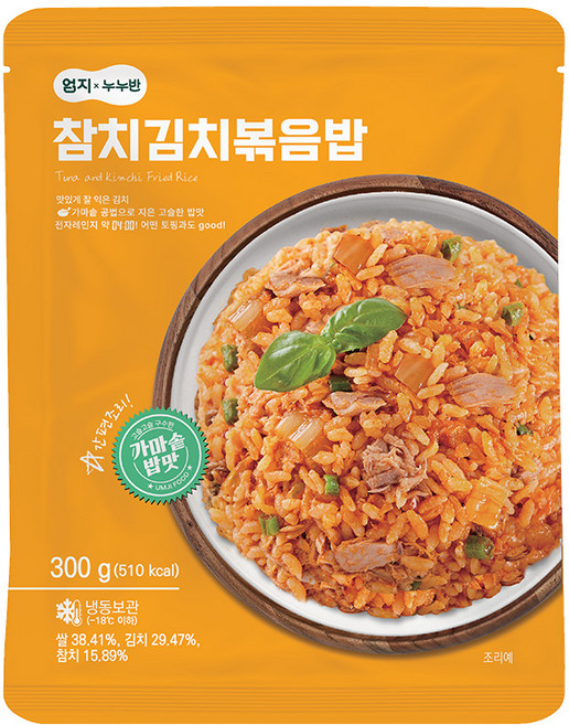 엄지식품 냉동 참치김치 볶음밥(300g)6개 전자레인지 간편식 즉석 자취생 한끼식사 도시락 캠핑음식 즉석밥 도시락, 6개, 300g