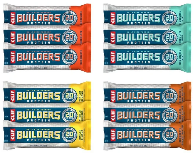 Clif Builders 단백질 바 - 버라이어티 팩 - 식물 기반 단백질 20g - 글루텐 프리 - GMO 프리 - 저혈당 - 인공 감미료 없음 - 68g(2.4온스) (12, CLIF Builders - 버라이어티 팩 - 식물 기, 12개 - 쿠팡