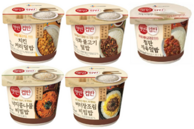 햇반 컵반 덮밥 5종 (치킨커리+직화불고기+철판제육+낙지콩나물+버터장조림), 3개