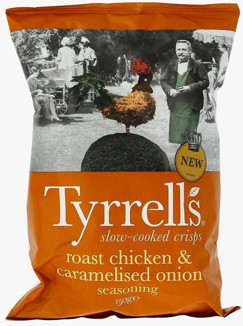 프랑스 티렐스 Tyrrells 닭고기와 캐러멜라이즈된 양파맛 감자칩, 6개, 150g