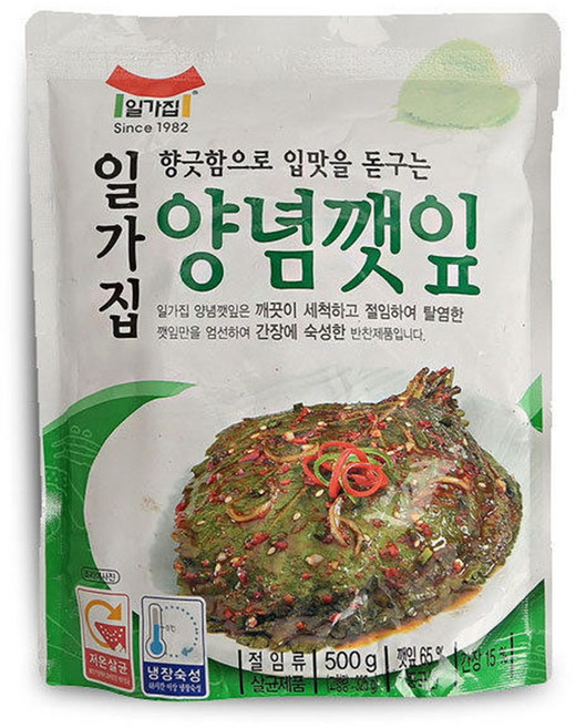 일가집 양념깻잎, 8개, 500g
