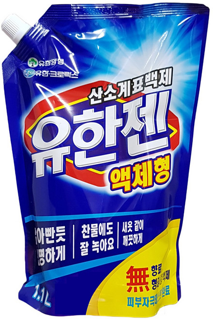 유한양행 유한젠 산소계표백제 액체형, 1.1L, 10개