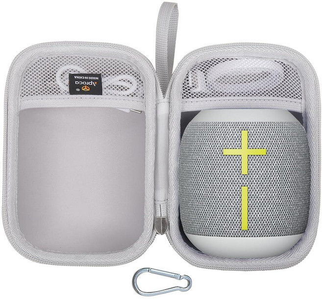Aproca Ultimate Ears WONDERBOOM 4/3 휴대용 방수 블루투스 스피커와 호환되는 케이스 액세서리용 휴대용 보관 가방 - 블랙 (케이스만 해당), 회색