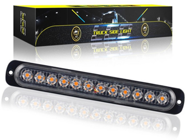 자동차 15기능 LED 싸이키 라이트 스트로브 경광등 파박이 차폭등 차량용, 오렌지, 1개