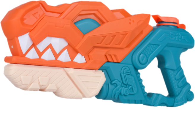 MJ21 슈퍼 퀵샷 워터건 물총, 공룡오렌지, 1개