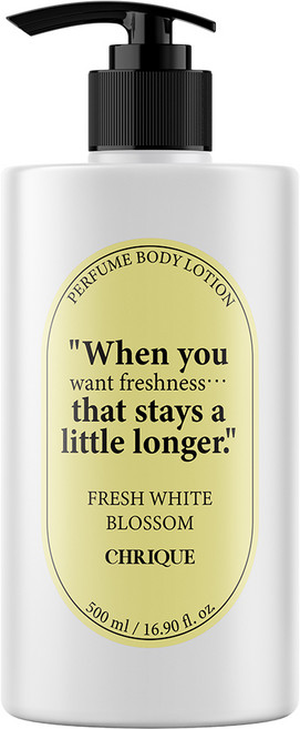 크리크 프레쉬 화이트 블로썸 퍼퓸 바디로션 향수대용 레몬 시트러스 500ml, 1개