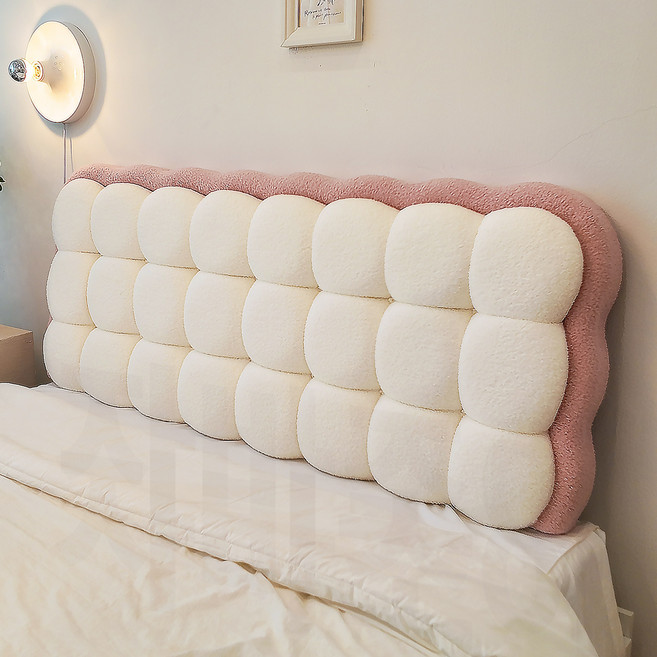 자바조이 침대 헤드 쿠션 식빵 커버 가드 보드 등받이 리폼 등 머리 벽, 딸기 식빵