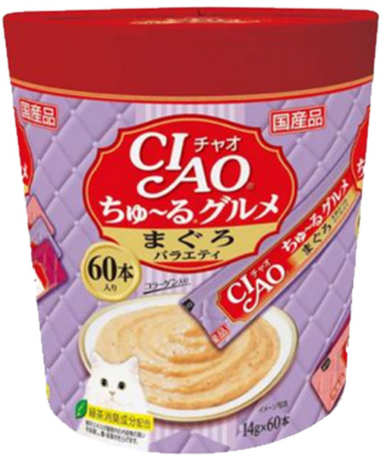 챠오츄르 이나바 츄루 고양이 간식, 참치, 840g, 1개