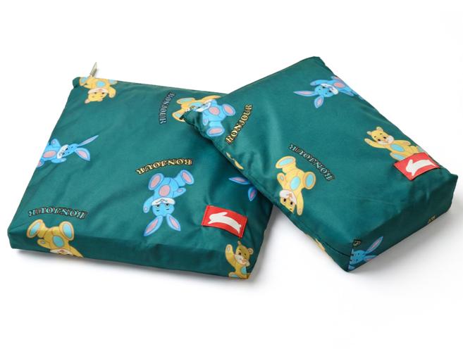 오우아스튜디오 어린이집 준비물 방수 파우치 2종 세트, 젤리앤캔디 그린