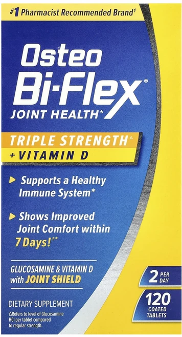 몸관리하세요 겨울입니다 Osteo Bi-Flex 관절 건강 + 비타민D 3배 강도 코팅 정제 120정 특별관리진행, 1개 - 쿠팡