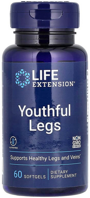 Life Extension 젊고 건강한 다리 소프트젤 60정(소프트젤 1정당 250mg) Extension (라이프 익스텐션), Life ExtensiON 온, 젊고 건강한 다리, 소, 1개, 60정