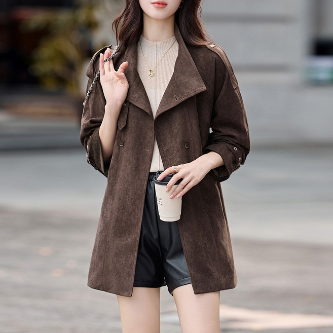 [ELLESIAN] 모드브라운 무스탕 가을겨울 자켓 코트