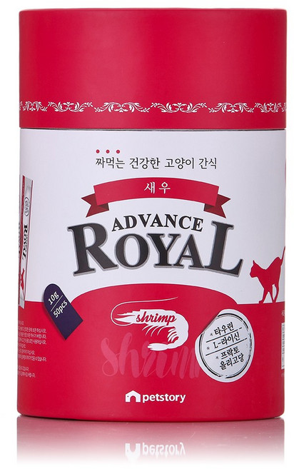 로얄 어드밴스스틱 짜먹는고양이간식, 50개, 10g, 새우