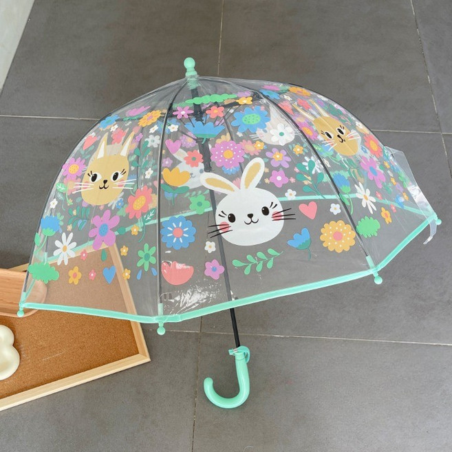 키드넷 캐릭터 아동 투명 자동우산 1개