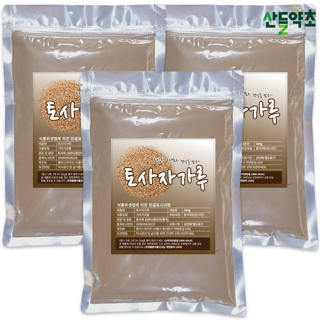 산들약초 토사자가루 (미세분말 중국산), 3개, 300g