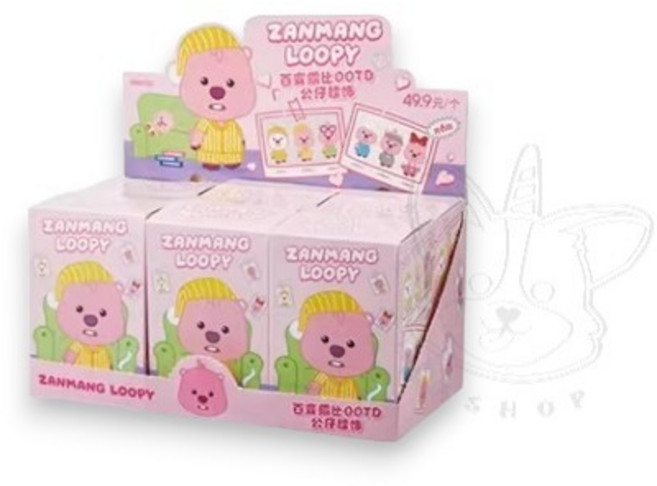 名創優品 讚萌露比公仔掛飾, 1個, 一中盒(請下標6次) X1B01