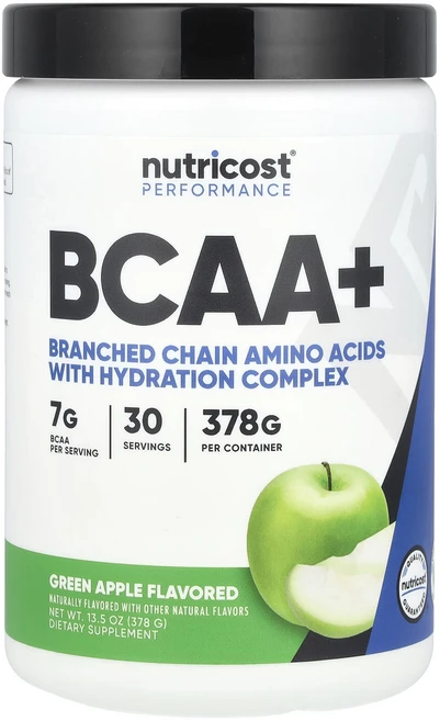 Nutricost 운동 능력 BCAA+ 그린 애플 378g(13.5oz), Nutricost운동능력BCAA그린애플378g135oz, 378g, 1개 - 쿠팡