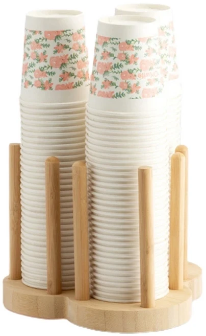 일회용 컵 스토리지 홀더 랙 선반 물 차 컵 나무 디스펜서 긴 스틱 머그 디스플레이 스탠드, 01 03