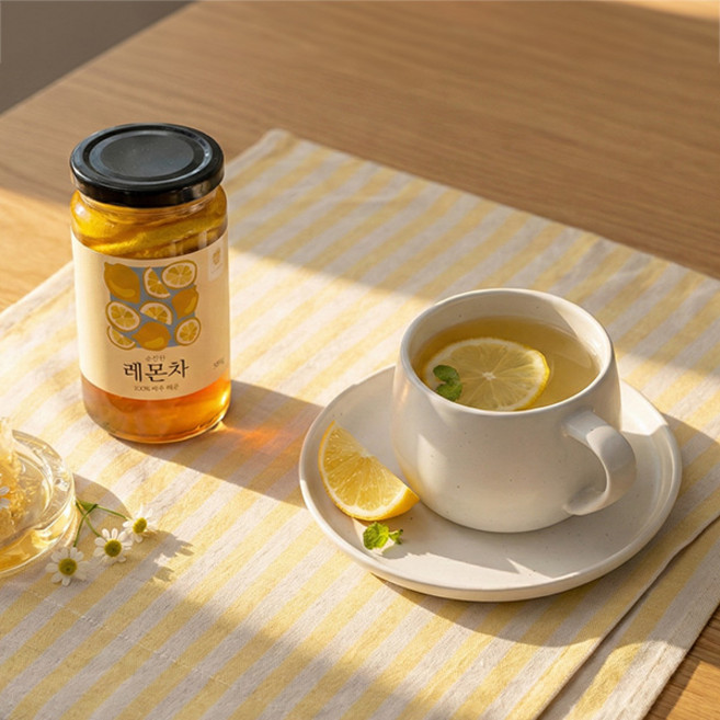 두레생협 제주 순진한 레몬차(380g) 유기농설탕 국산 레몬청