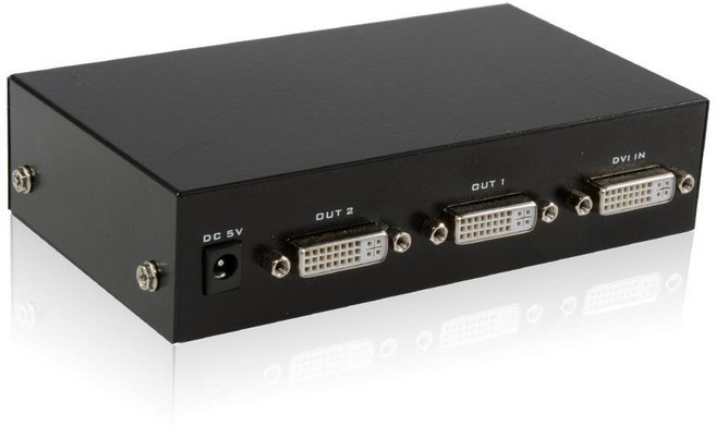 이지넷유비쿼터스 DVI-I 듀얼링크 1대2 DVI 모니터 분배기 NEXT-102DVI, 1개, 블랙