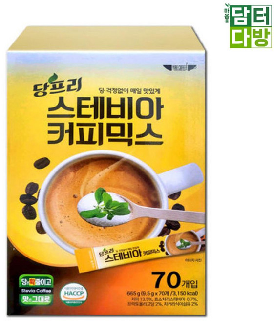 당프리 스테비아 커피믹스 70스틱, 9.5g, 1개, 70개입