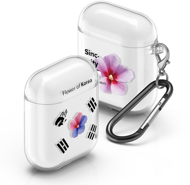 플래나 무궁화 시리즈 에어팟 1/2세대 TPU 투명 케이스