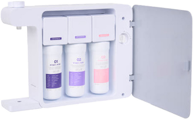 퓨어발란스 데스크탑 3구형 무전원 직수 정수기, 자가설치, 스너그 베이지