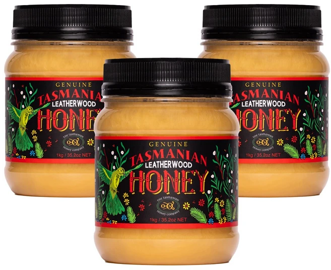 타스매니안 호주 레더우드 허니 야생꿀 1kg x3통, 3개 - 쿠팡