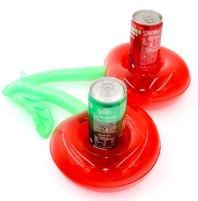 체리 2구 튜브 컵홀더 여행 여름 물놀이, 1개