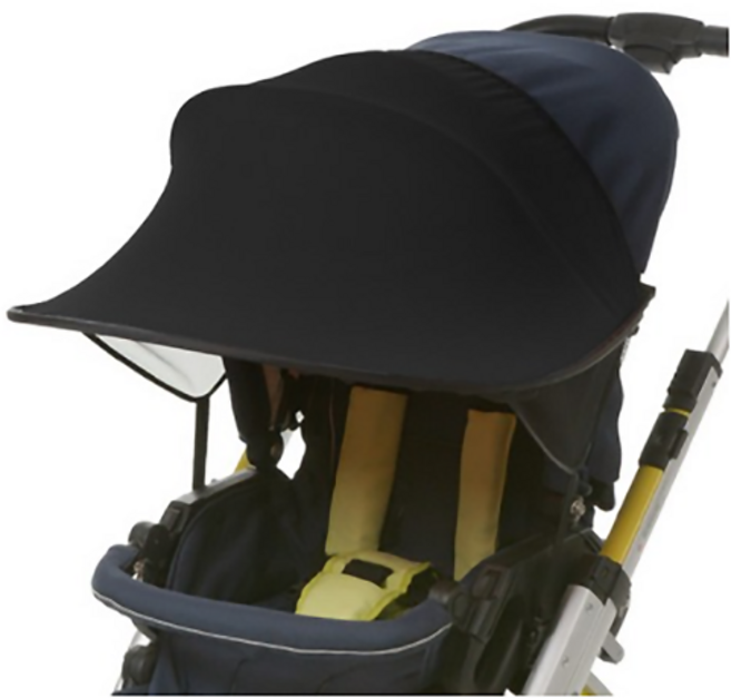 마니또 선셰이드 유모차햇빛가리개, 블랙, 1개