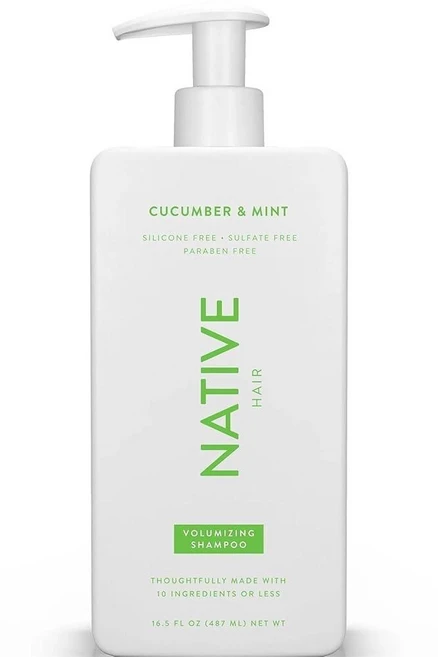 Native 비건 오이 & 민트 내추럴 볼륨 샴푸 클린 황산염 파라벤 및 실리콘 프리 - 488ml(17온스), Native 비건 오이 & 민트 내추럴 볼륨 샴푸, 클 - 쿠팡