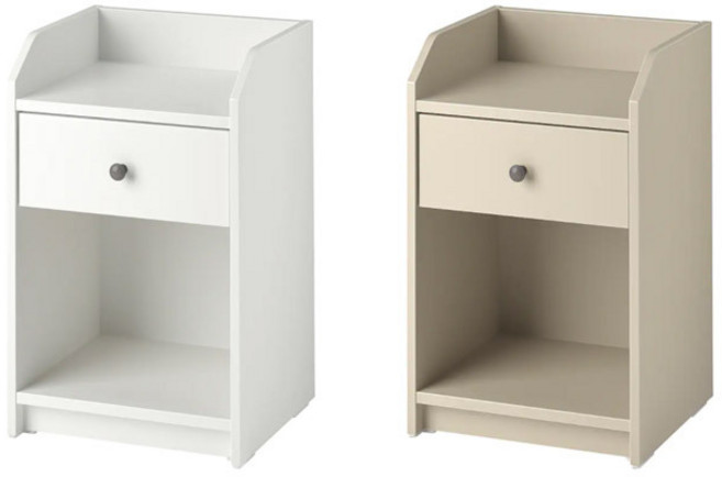 이케아 HAUGA 하우가 침대협탁, 화이트_804.889.64