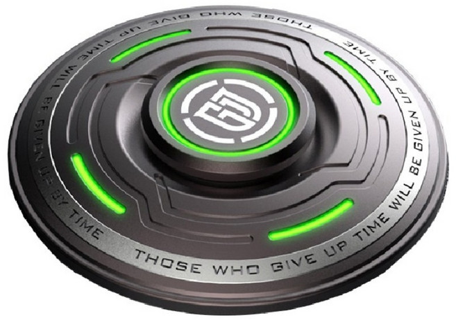 고급 야광 피젯스피너 토이 핸드 회전 핑거 UFO 방패 팽이 메탈 R188 베어링, Black, 1개