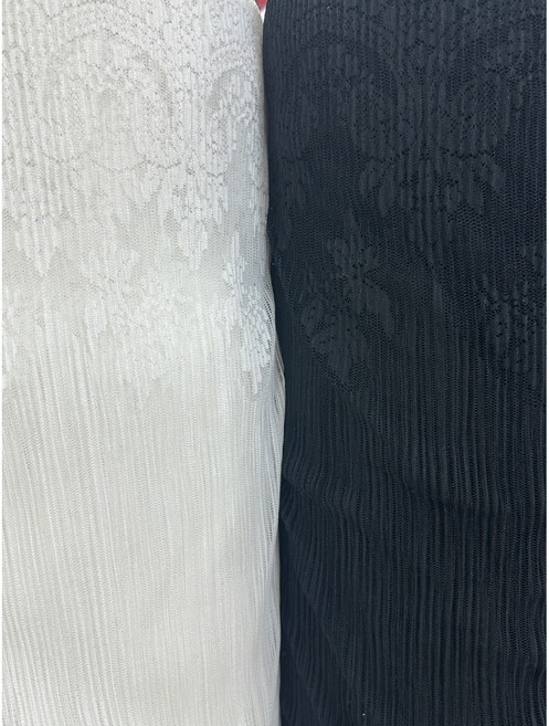 원단스토리 플리츠 망사원단 시스루 레이스 쉬폰 천 커튼 홈데코 대폭, 1개, 화이트