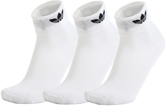 아디다스 FOLD CUFF CRW 발목높이 조절 양말 3팩, White