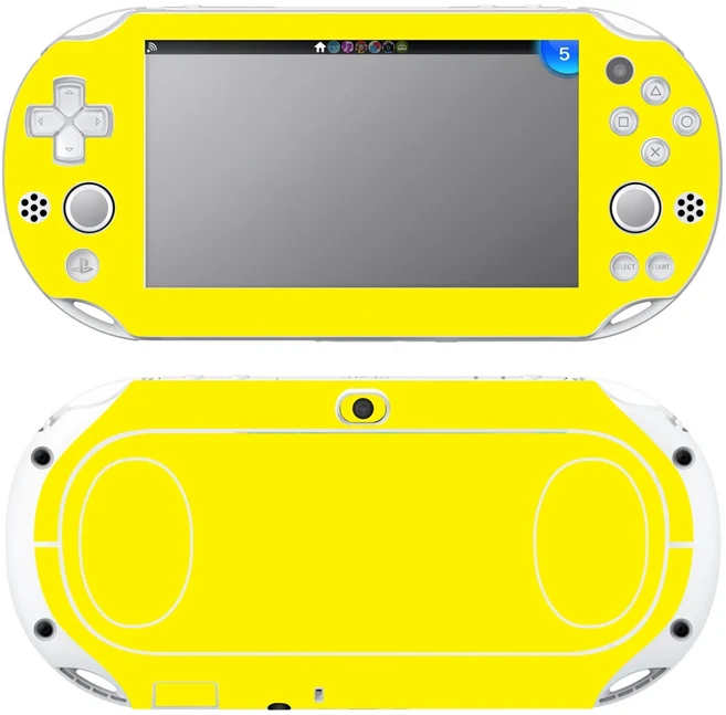 소니 PS 비타 PSV 2000 스킨 스티커 PSV2000 용 10 퓨어 클린 솔리드 컬러 비닐 프로텍터, 06 PSV2000Yellow, 01 CN