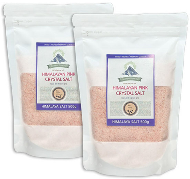 푸리오 히말라야 핑크솔트 고운소금 1+1, 500g, 2개