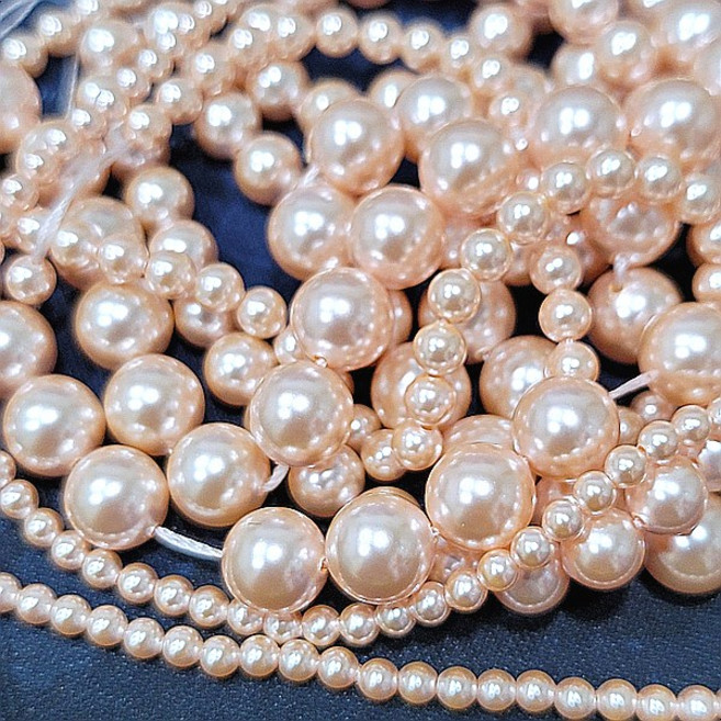 스와로브스키 진주 피치 3mm 4mm 6mm 8mm 10mm 12mm 1줄 만들기 DIY, 1개, 4mm (50개)