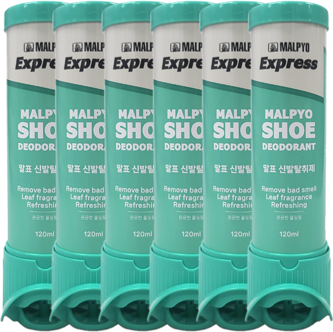 말표 신발탈취제 풀잎향 쾌적한신발장 신발냄새제거, 6개, 120ml