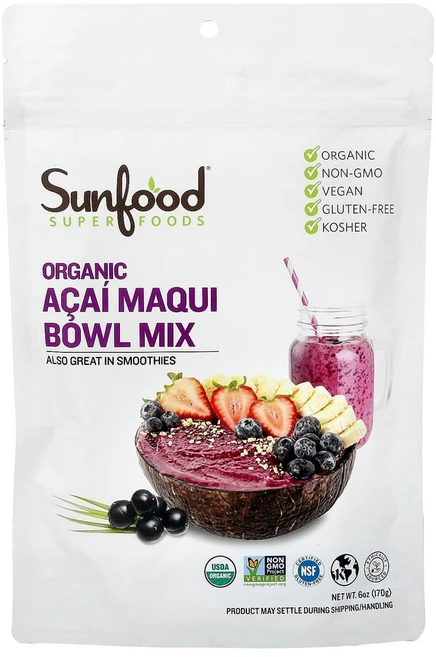 선푸드 슈퍼 푸드 아사이 마퀴 볼 믹스 170g(6oz), 170g, 1개, SFD10170 - 쿠팡