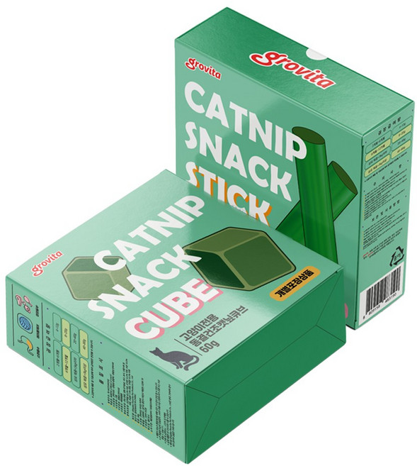 그로비타 동결건조 캣닢간식 큐브스틱 1+1세트