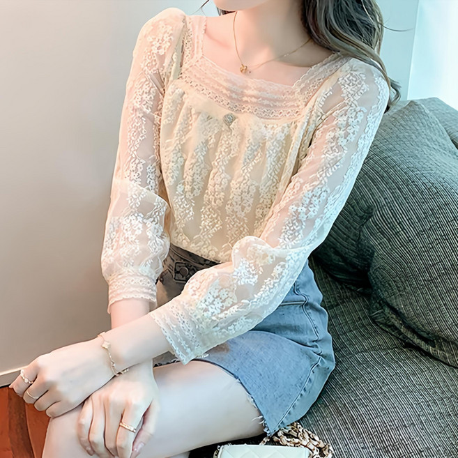 POPLARNC 女款 C&C 蕾絲襯衫 P24FBL071801