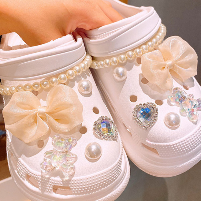 [14p] 블링한 왕리본 신발파츠 세트 신발악세사리