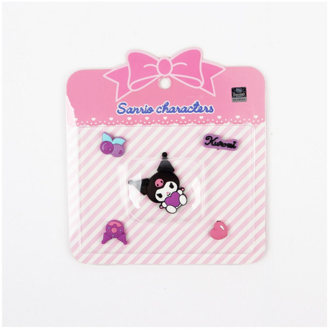 산리오 캐릭터즈 2D 후르츠 아이콘 신발에 꽂는 귀여운 악세사리 실내화 샌달 파츠 참세트