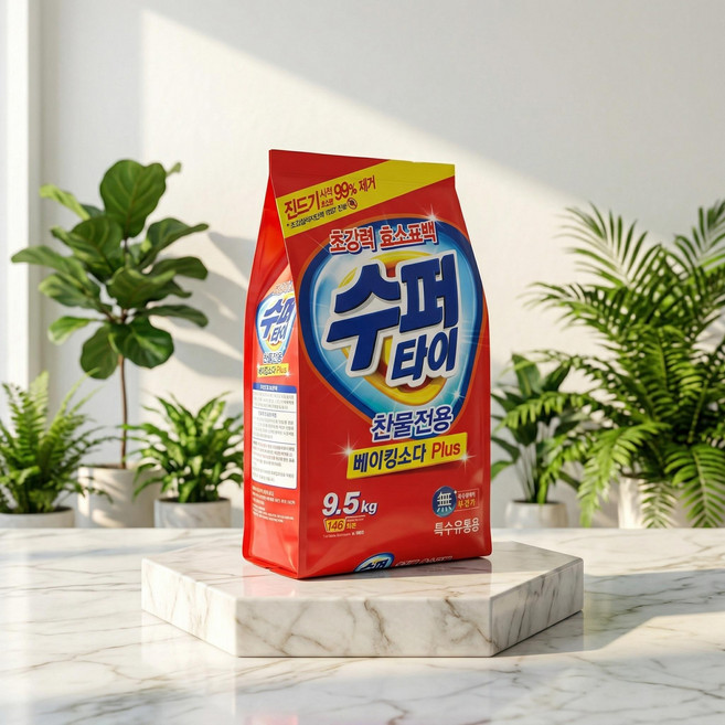 엘지 수퍼타이 베이킹소다 세탁세제 가루용 일반용 드럼용 9.5kg x2개, 2개