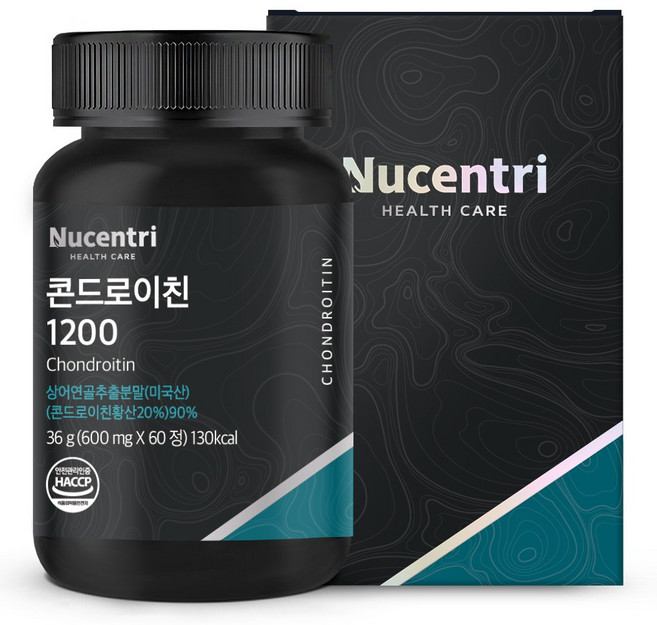 뉴센트리 콘드로이친 1200 상어연골추출분말 90%, 60정, 1개