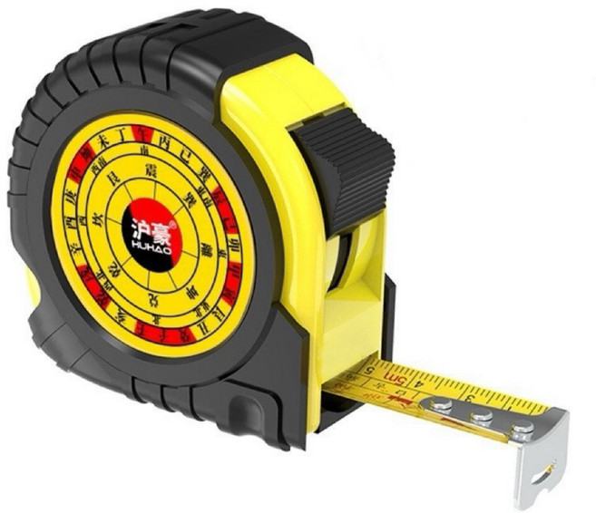 滬豪 HUHAO 魯班尺鋼捲尺 文公尺吉凶尺 木工工程風水多功能測量工具, 魯班風水尺, 1個