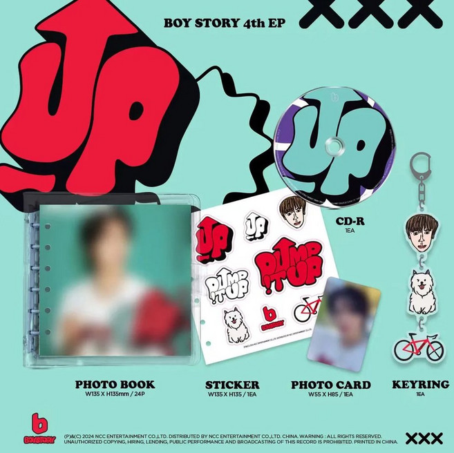 보이 스토리 앨범 스티커 포토북 CD + 업 키링 카드, Ming rui