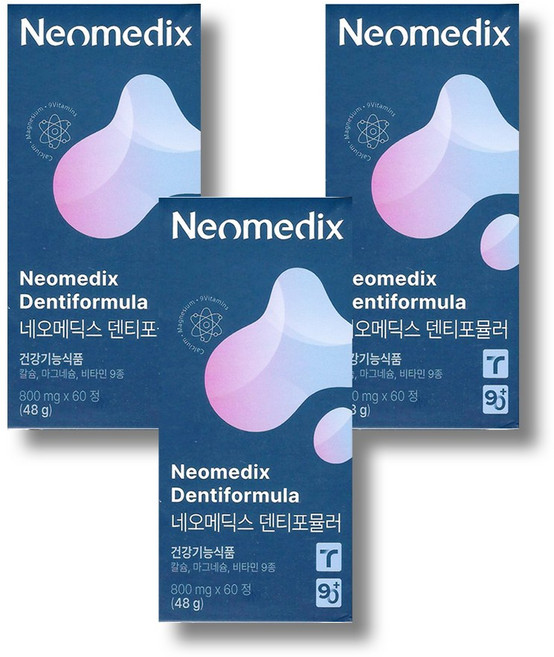 네오메딕스 덴티포뮬러 칼슘 800mg 칼슘 마그네슘 비타민d 칼마디 치아 영양제, 60정, 3개